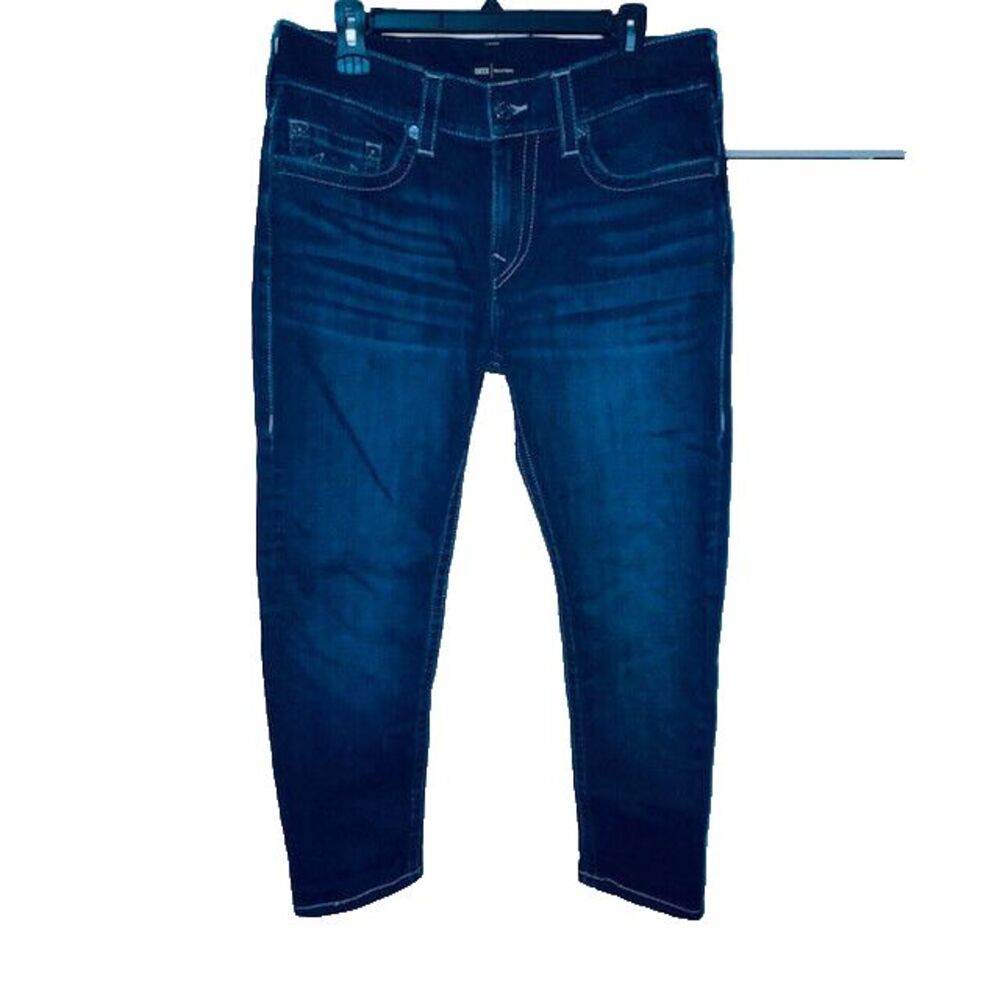 Mens True Religion ROCCO Relaxed Skinny Jeans Size 32W Fits 33x27 EUC